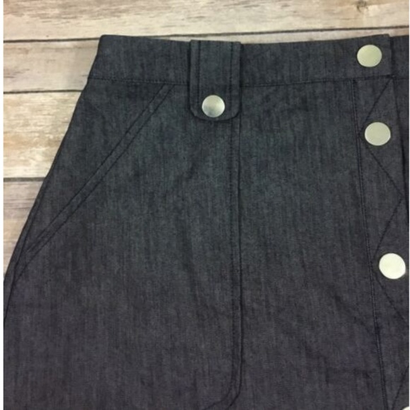 7th Avenue NY & Co Womens Snap Up Denim Skirt M12 - Picture 2 of 8